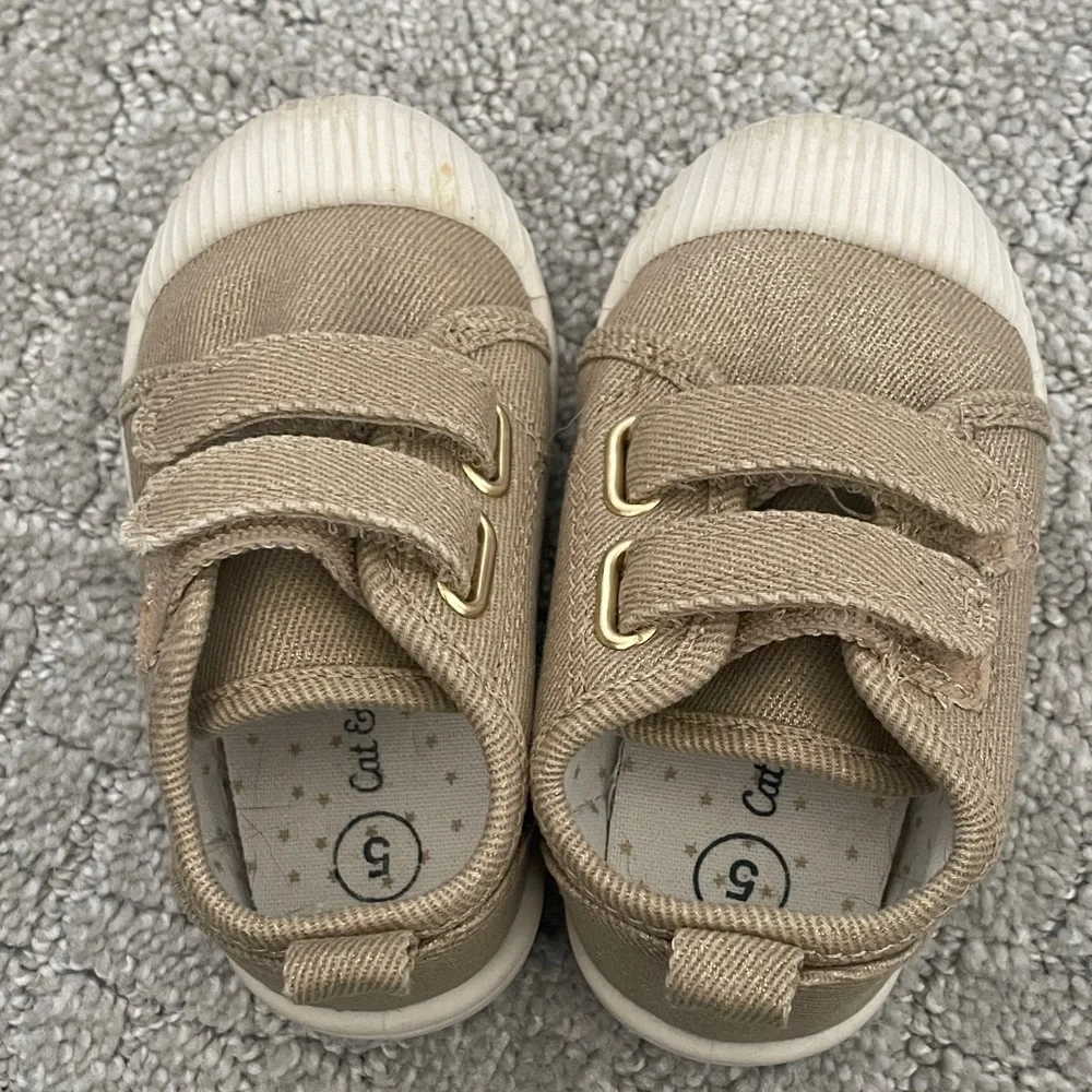 Cat & Jack Tan Baby Shoes with Velcro